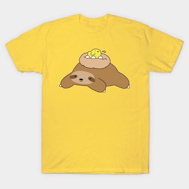 Bird Nest Sloth T-Shirt by saradaboru